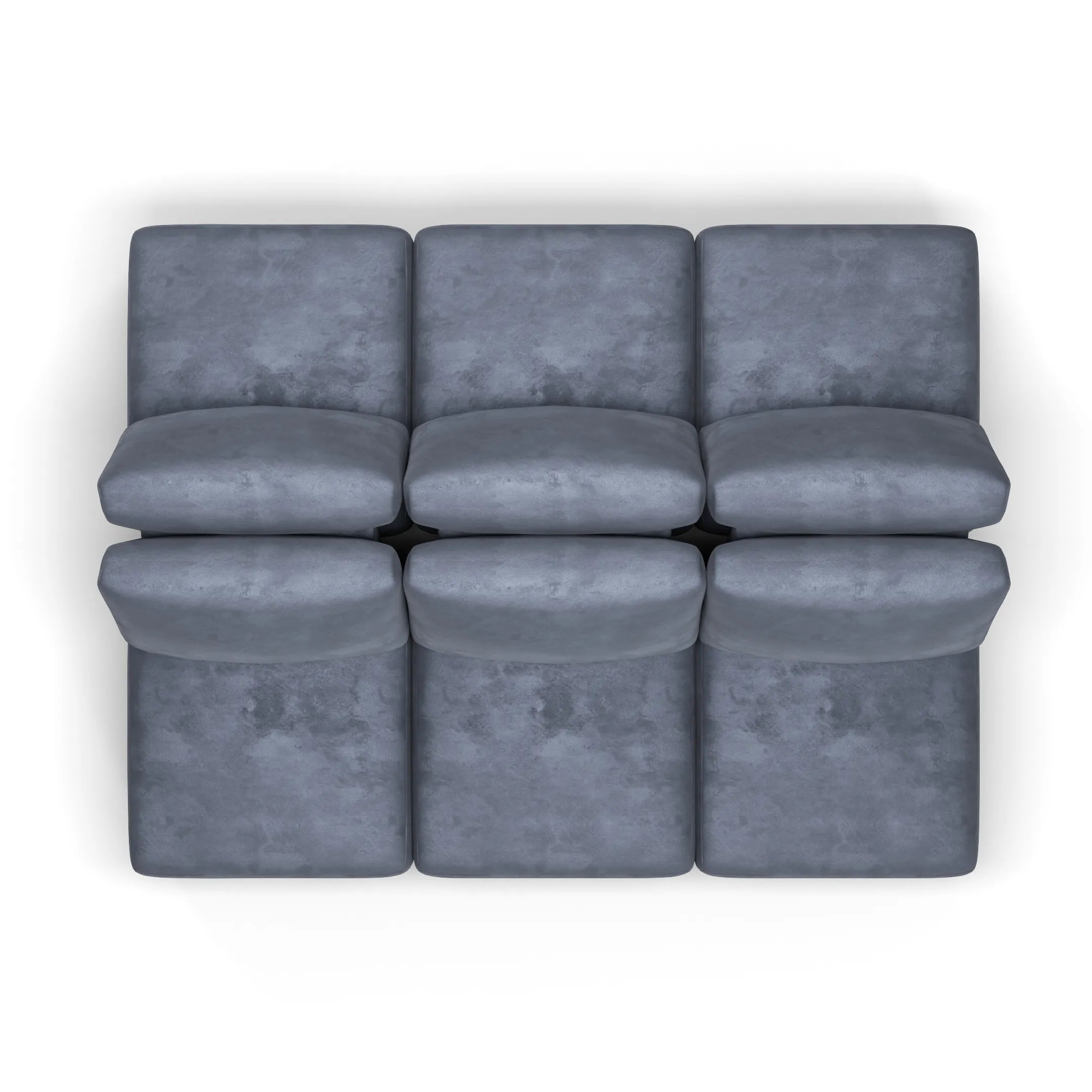 Sofá Damie Na Caixa Modular 6 Lugares em formato Ilha + Apoio de Pé Grátis (Puff)