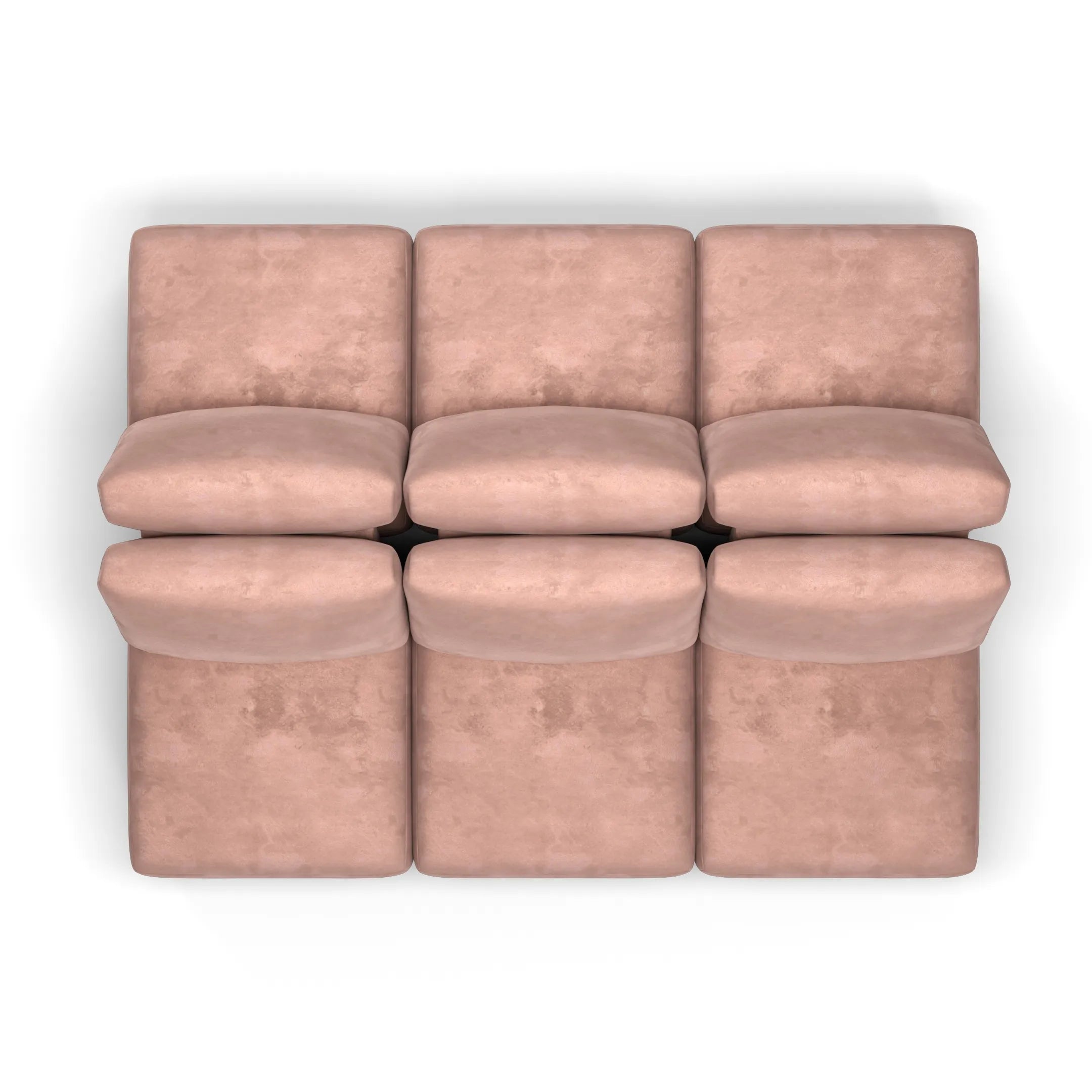 Sofá Damie Na Caixa Modular 6 Lugares em formato Ilha + Apoio de Pé Grátis (Puff)