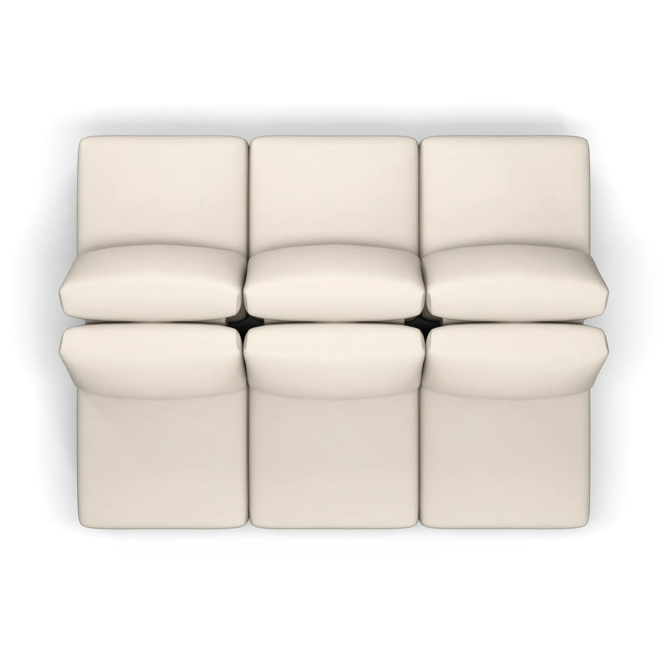 Sofá Damie Na Caixa Modular 6 Lugares em formato Ilha + Apoio de Pé Grátis (Puff)