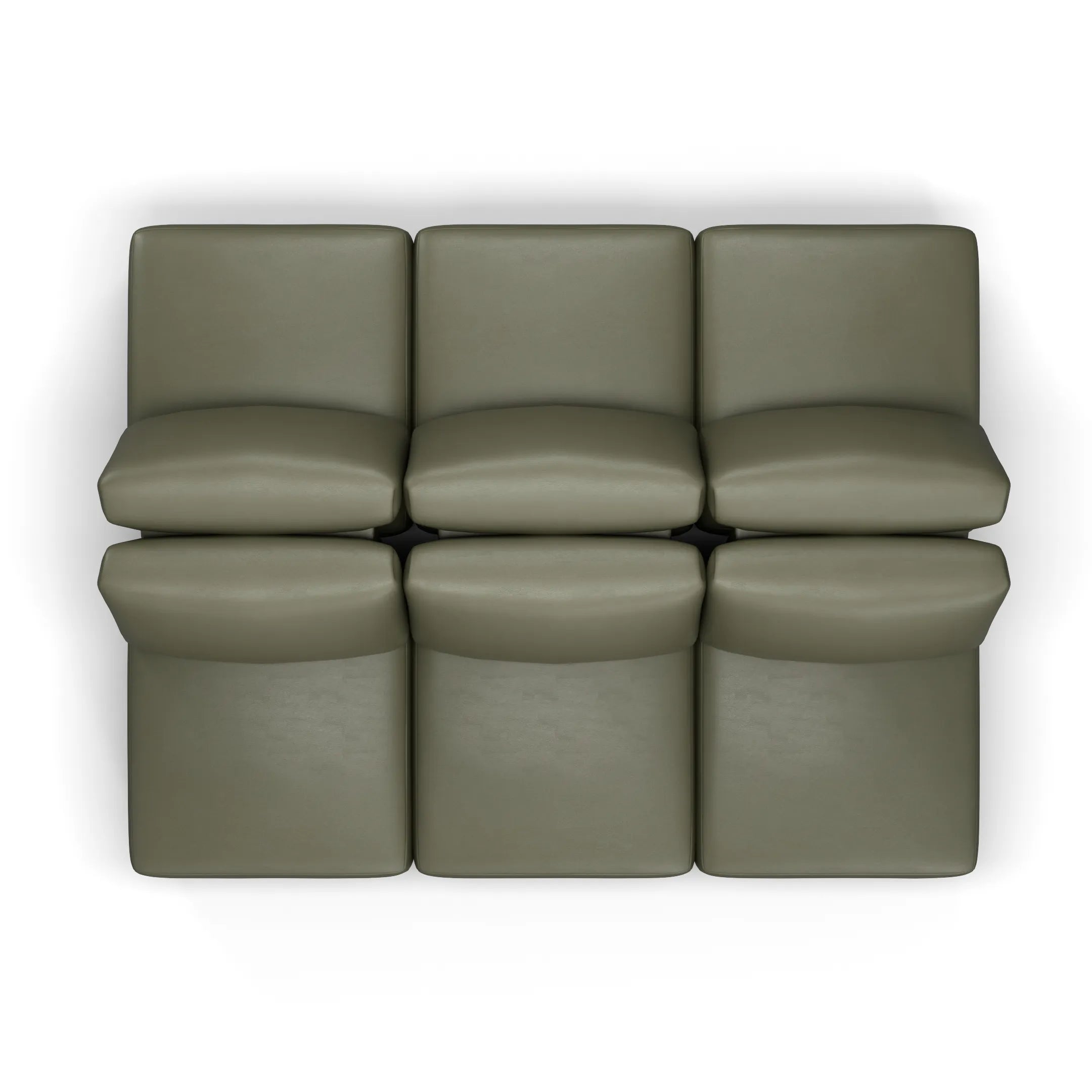 Sofá Damie Na Caixa Modular 6 Lugares em formato Ilha + Apoio de Pé Grátis (Puff)