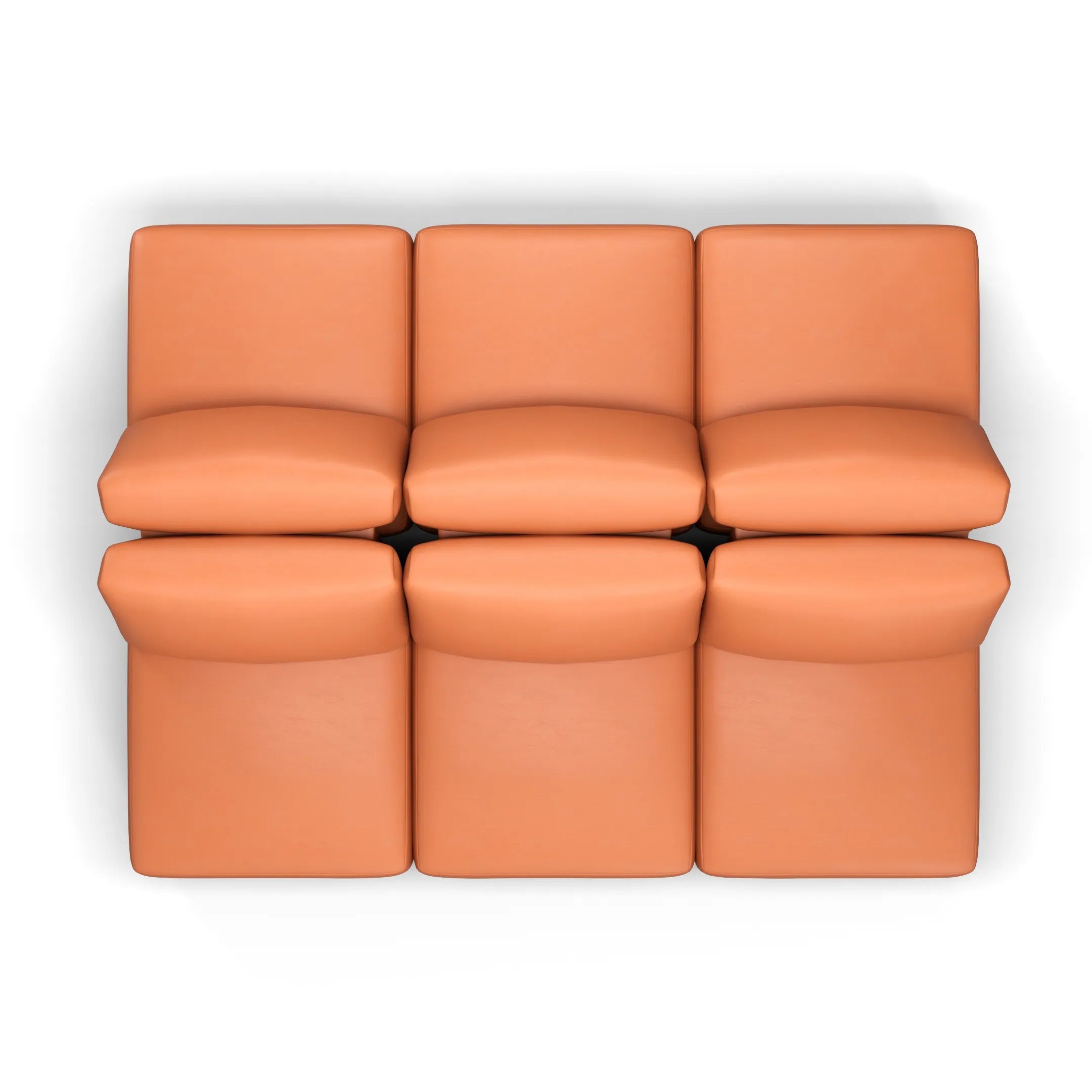 Sofá Damie Na Caixa Modular 6 Lugares em formato Ilha + Apoio de Pé Grátis (Puff)