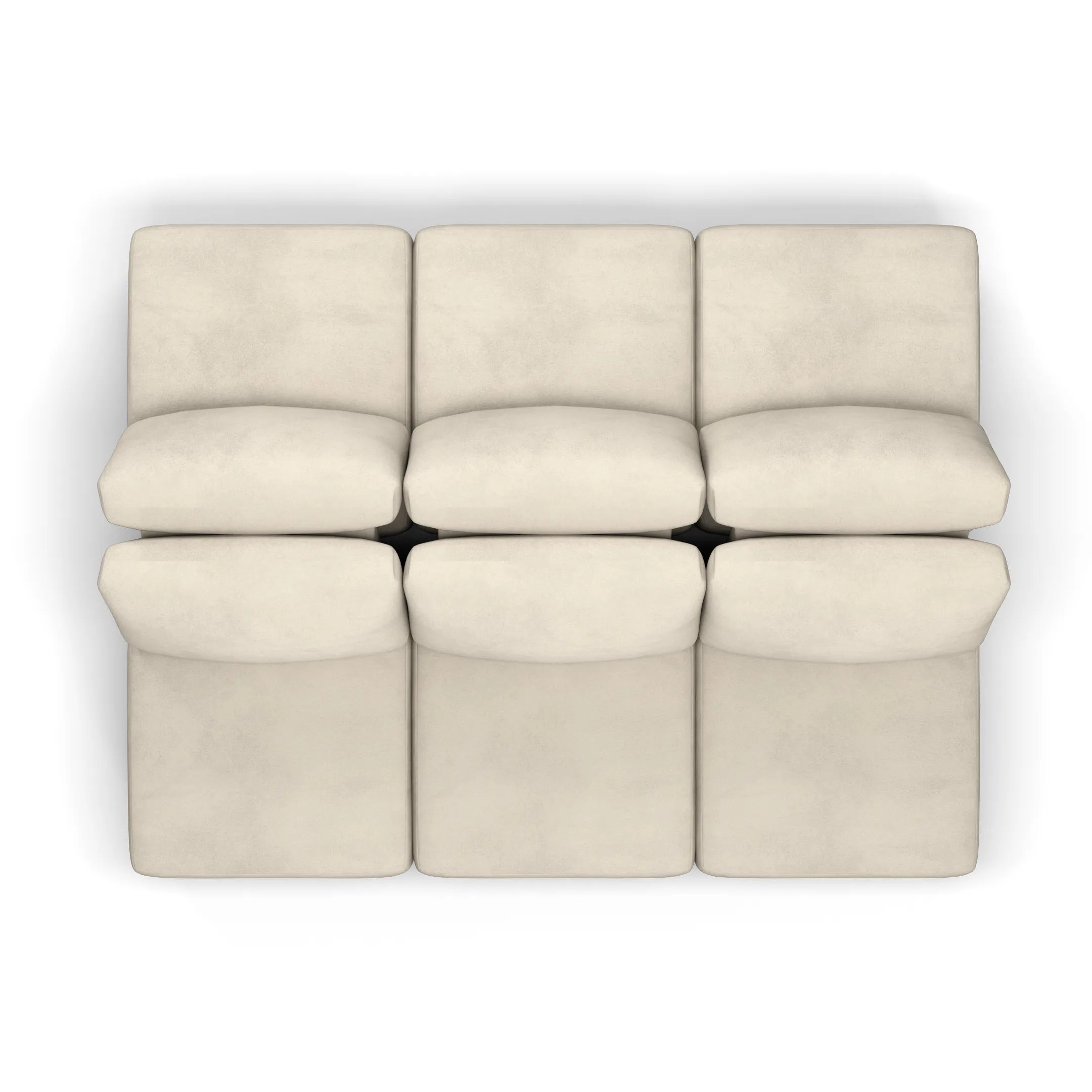 Sofá Damie Na Caixa Modular 6 Lugares em formato Ilha + Apoio de Pé Grátis (Puff)