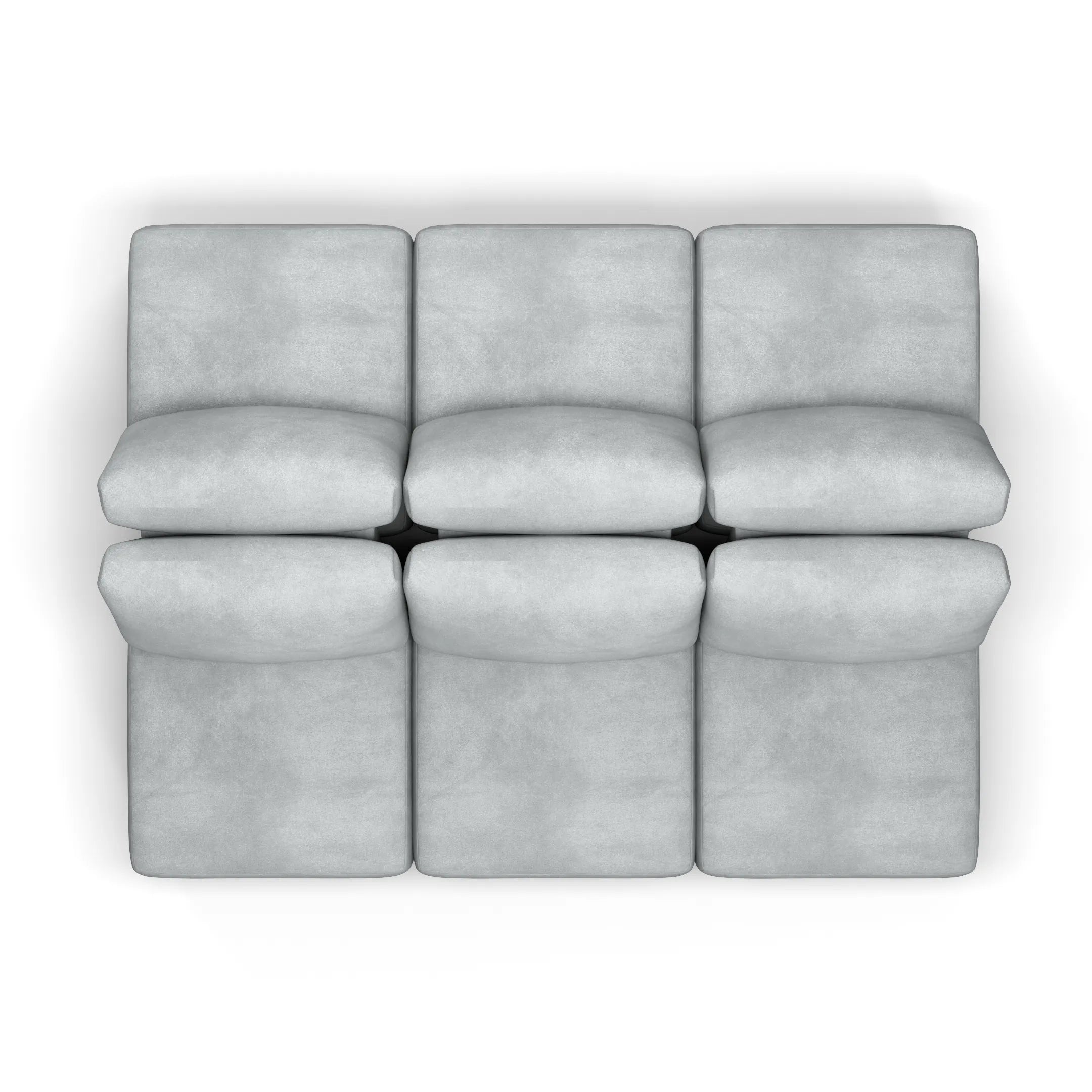 Sofá Damie Na Caixa Modular 6 Lugares em formato Ilha + Apoio de Pé Grátis (Puff)