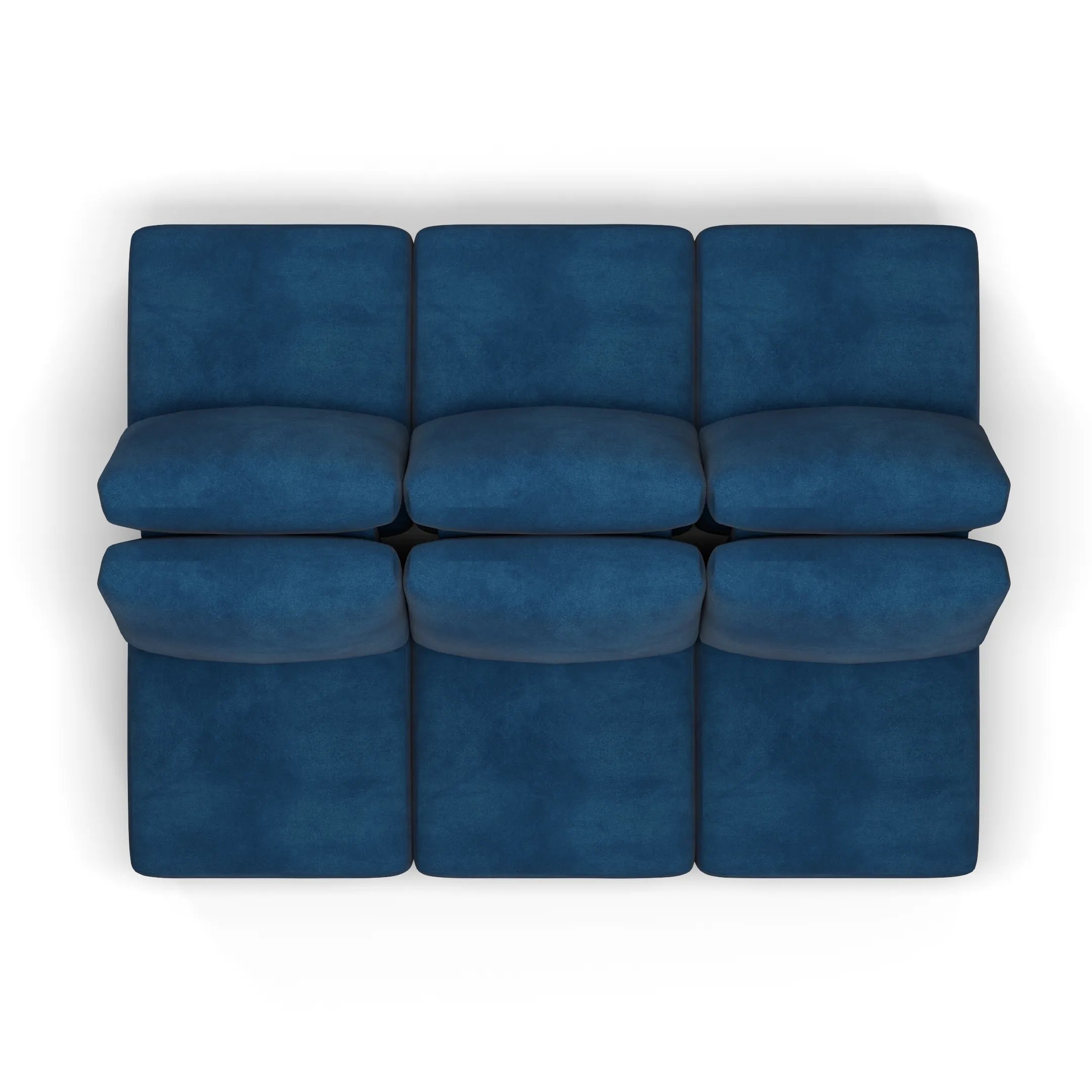 Sofá Damie Na Caixa Modular 6 Lugares em formato Ilha + Apoio de Pé Grátis (Puff)