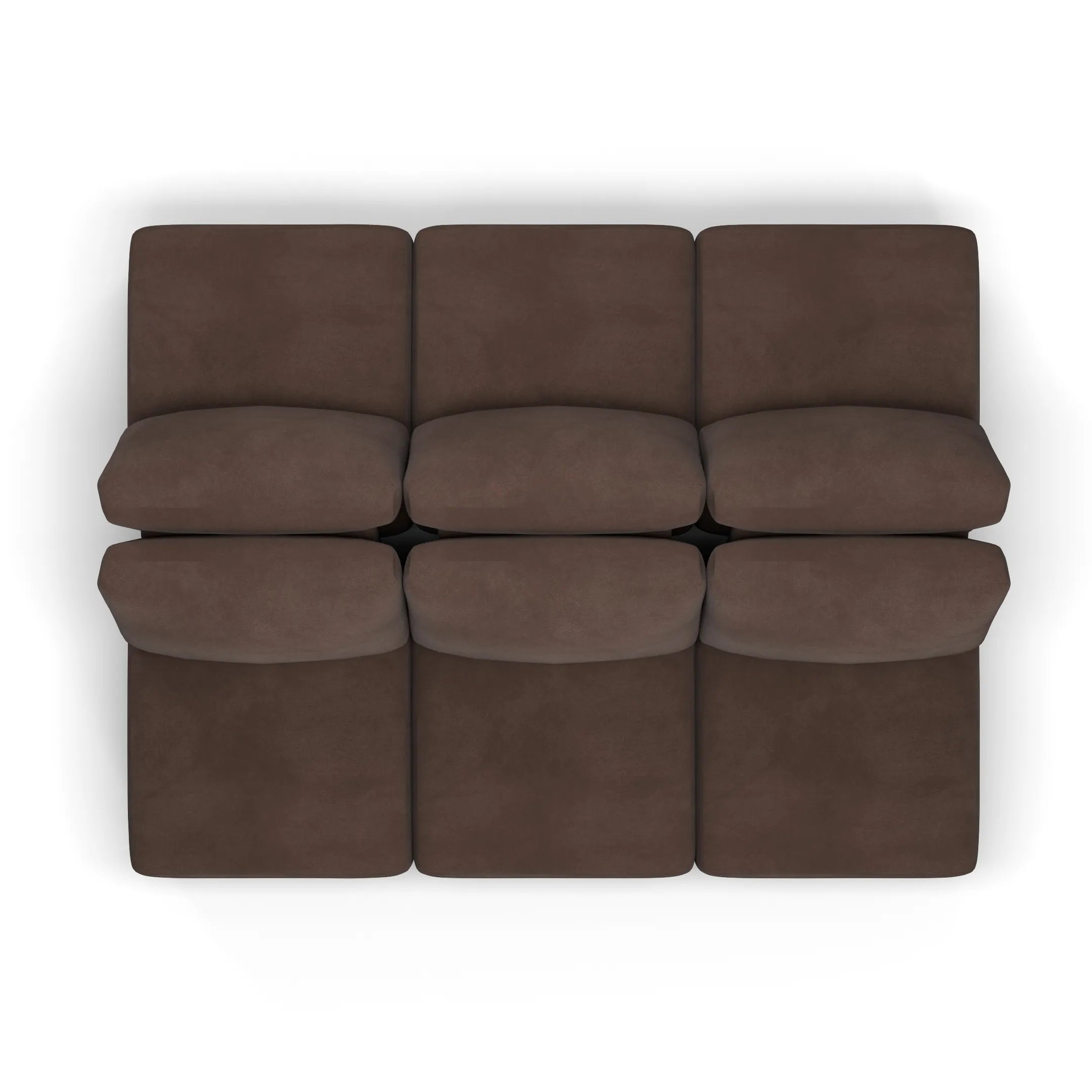 Sofá Damie Na Caixa Modular 6 Lugares em formato Ilha + Apoio de Pé Grátis (Puff)