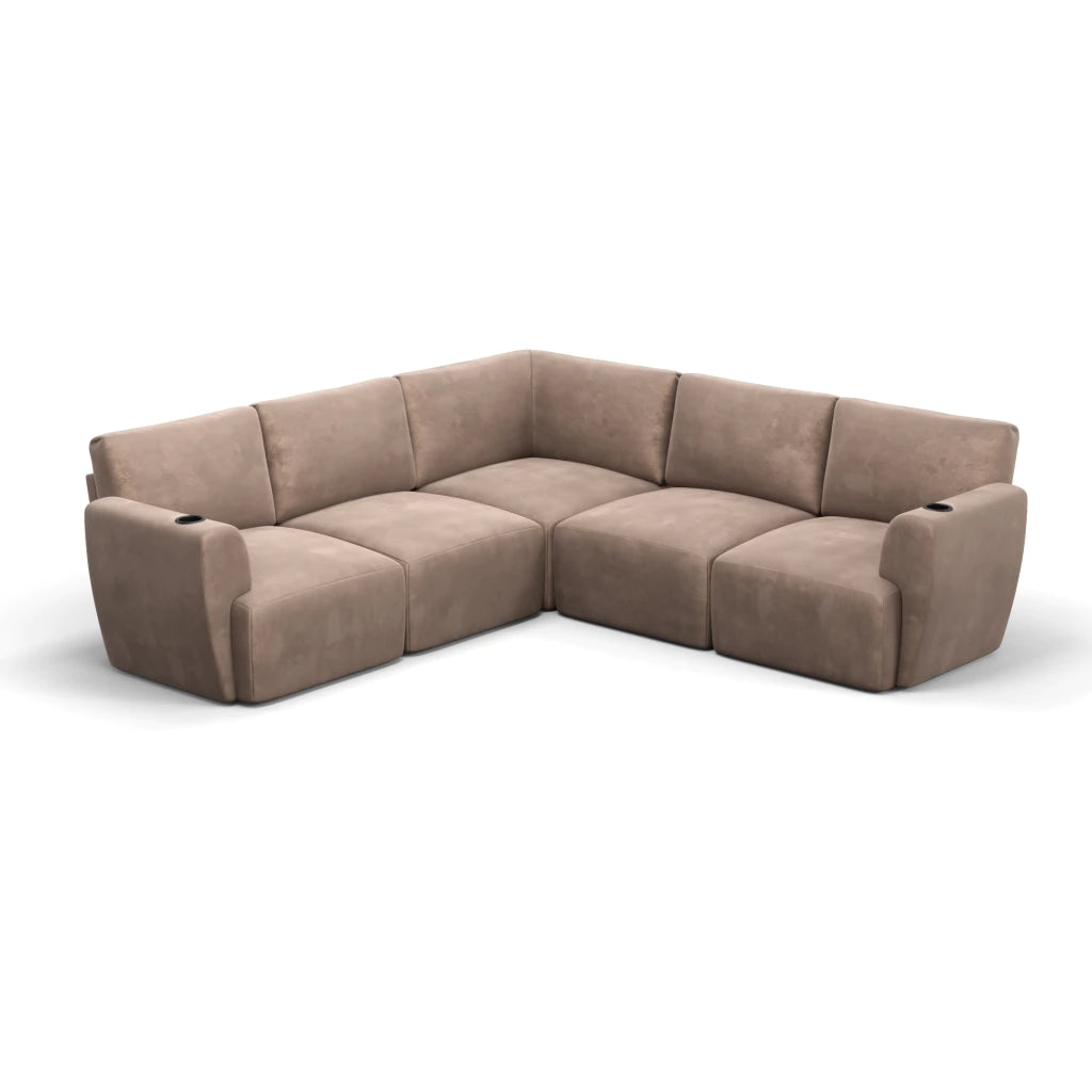 Sofá Damie Na Caixa Modular 5 Lugares em L
