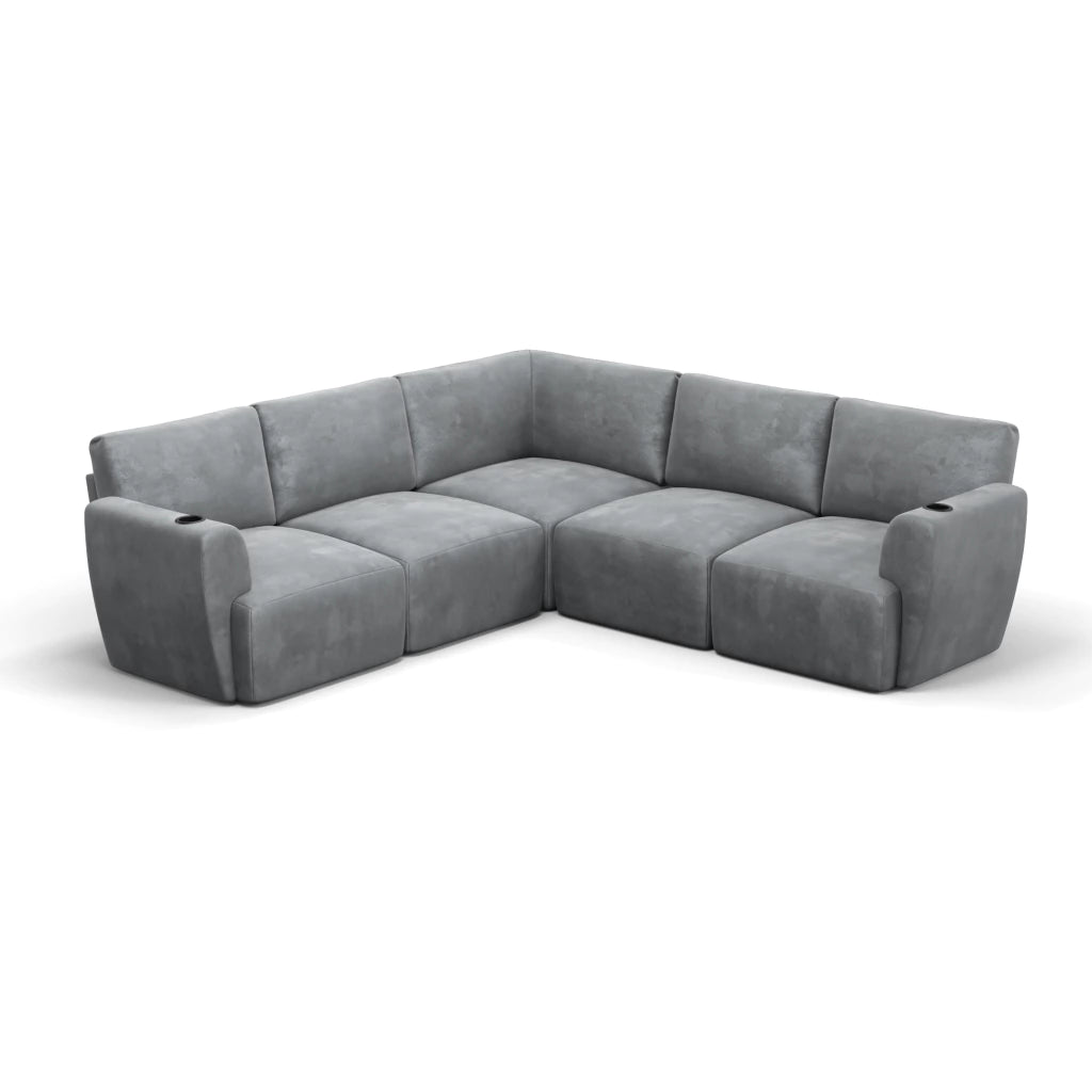 Sofá Damie Na Caixa Modular 5 Lugares em L
