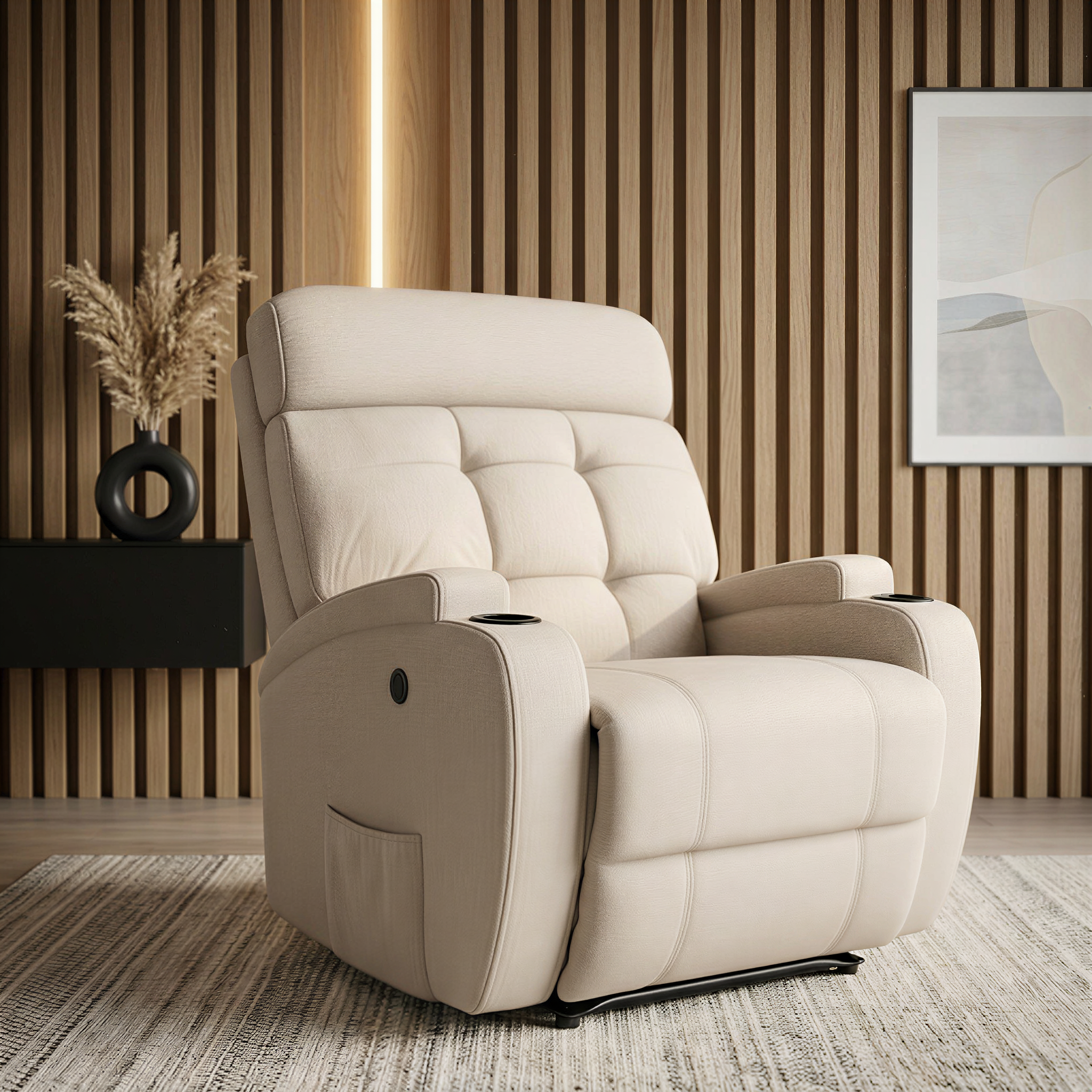 Poltrona Reclinável Elétrica Base Fixa Damie