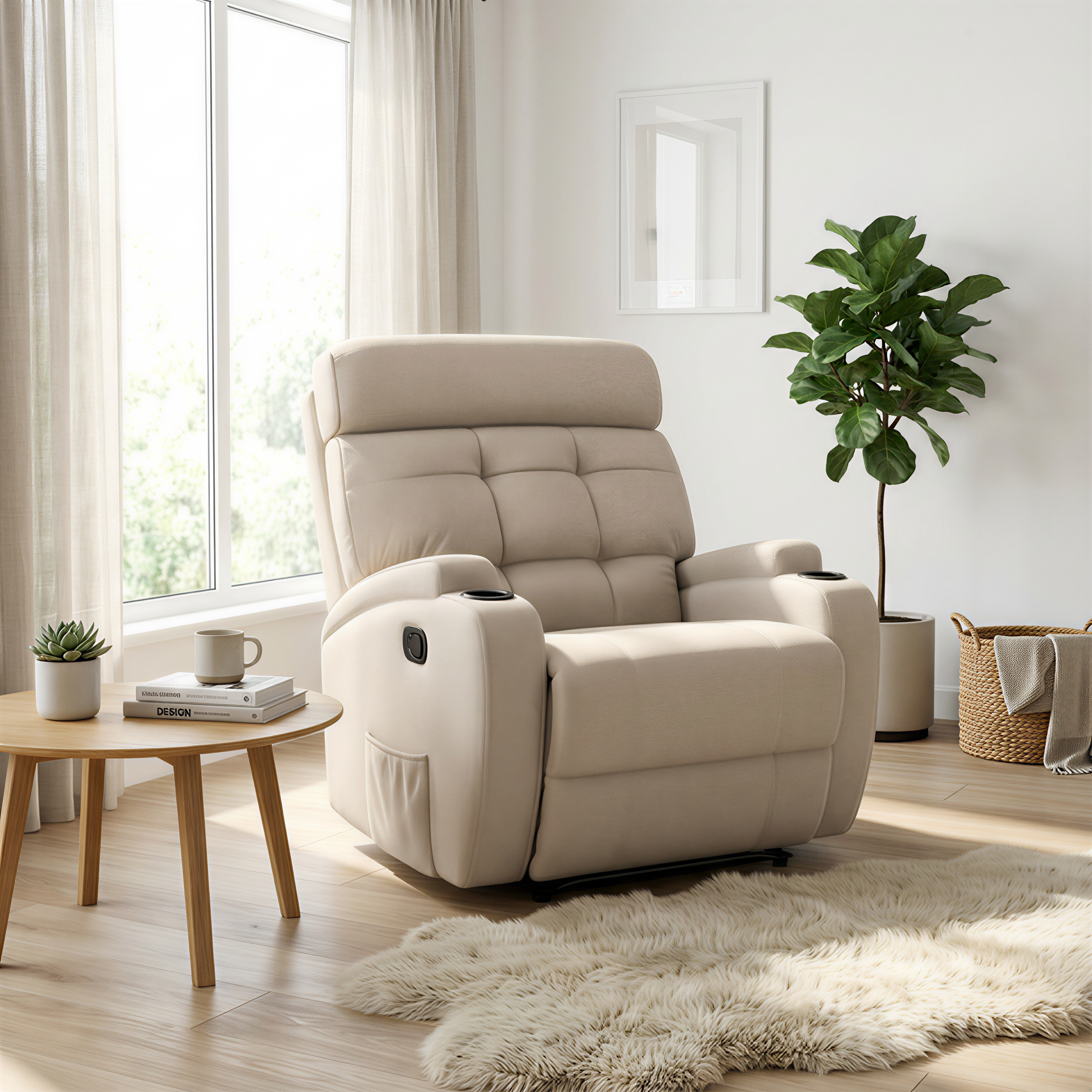 Poltrona Reclinável Damie Manual Fixa com Gatilho