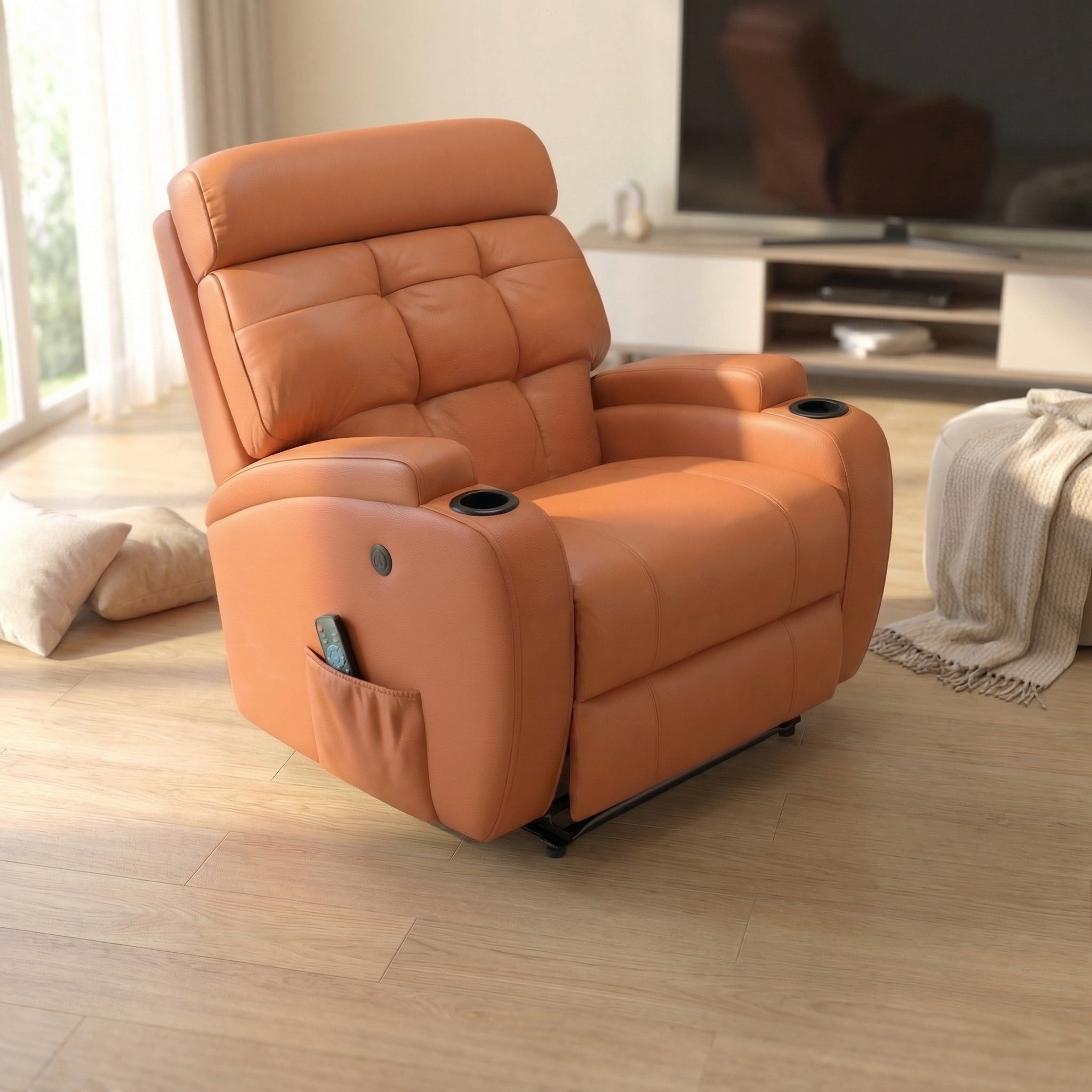 Poltrona Reclinável Elétrica Base Fixa Damie