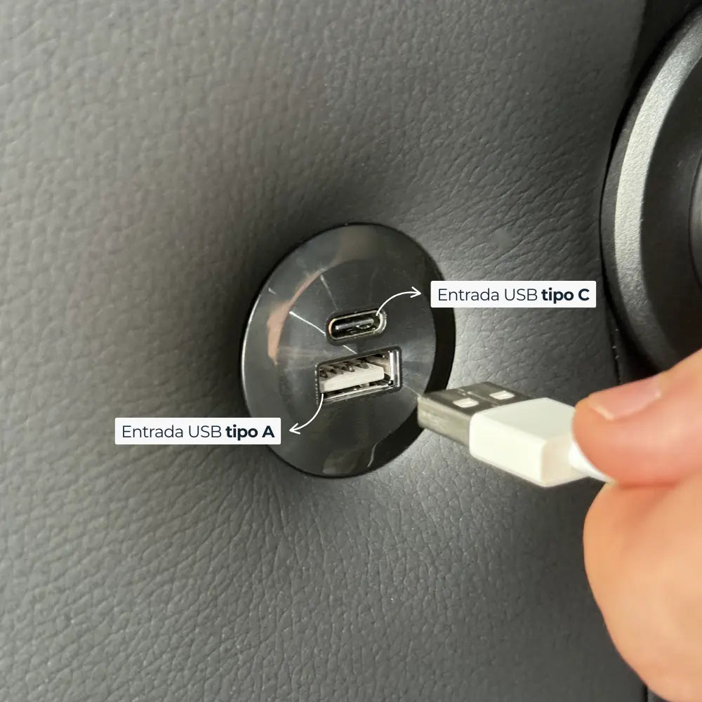 Carregador USB tipo A e tipo C