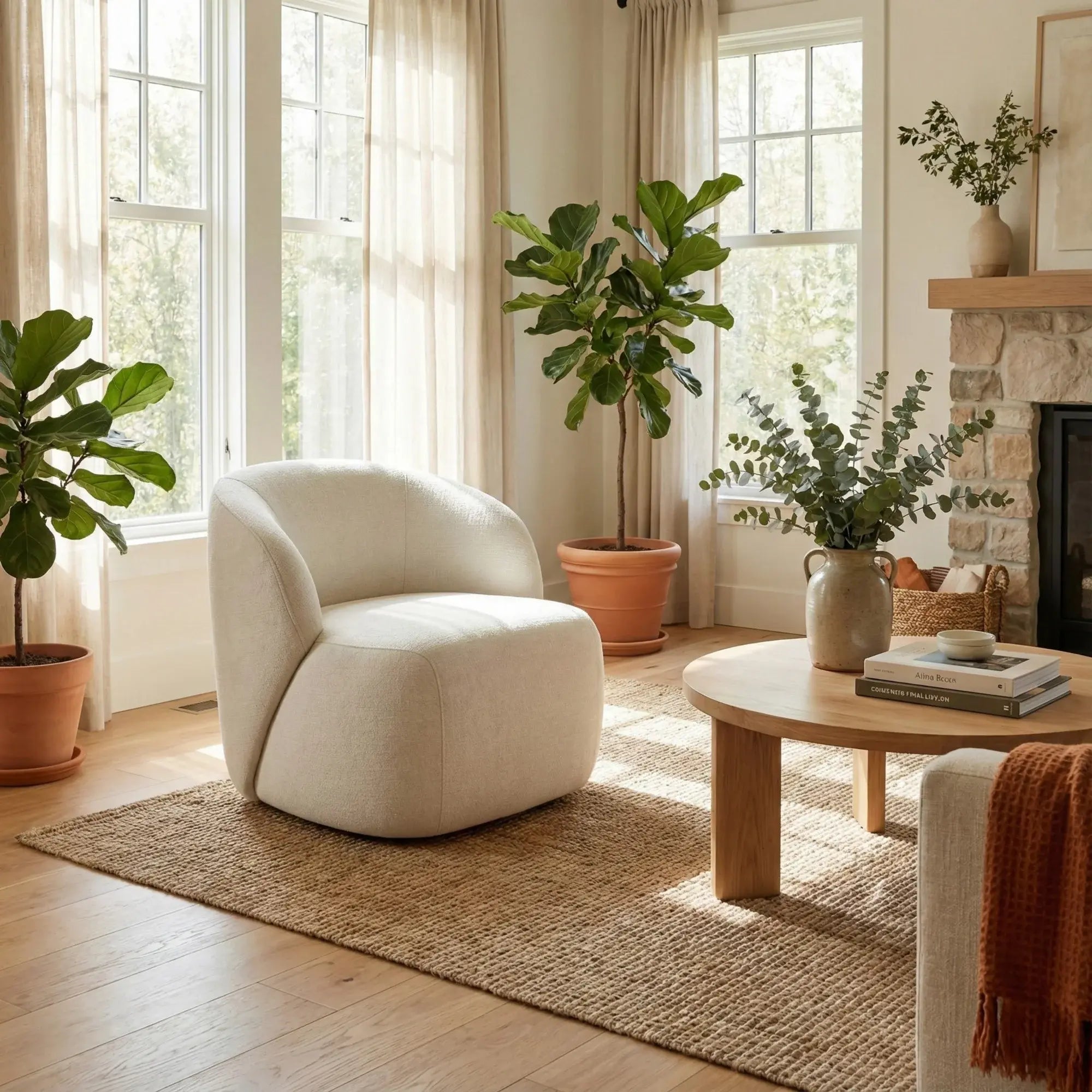 Poltrona Giratória Decorativa Moon