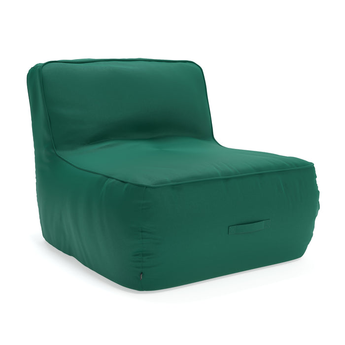 Imagem isolada do puff de piscina Joy na cor verde militar em fundo branco