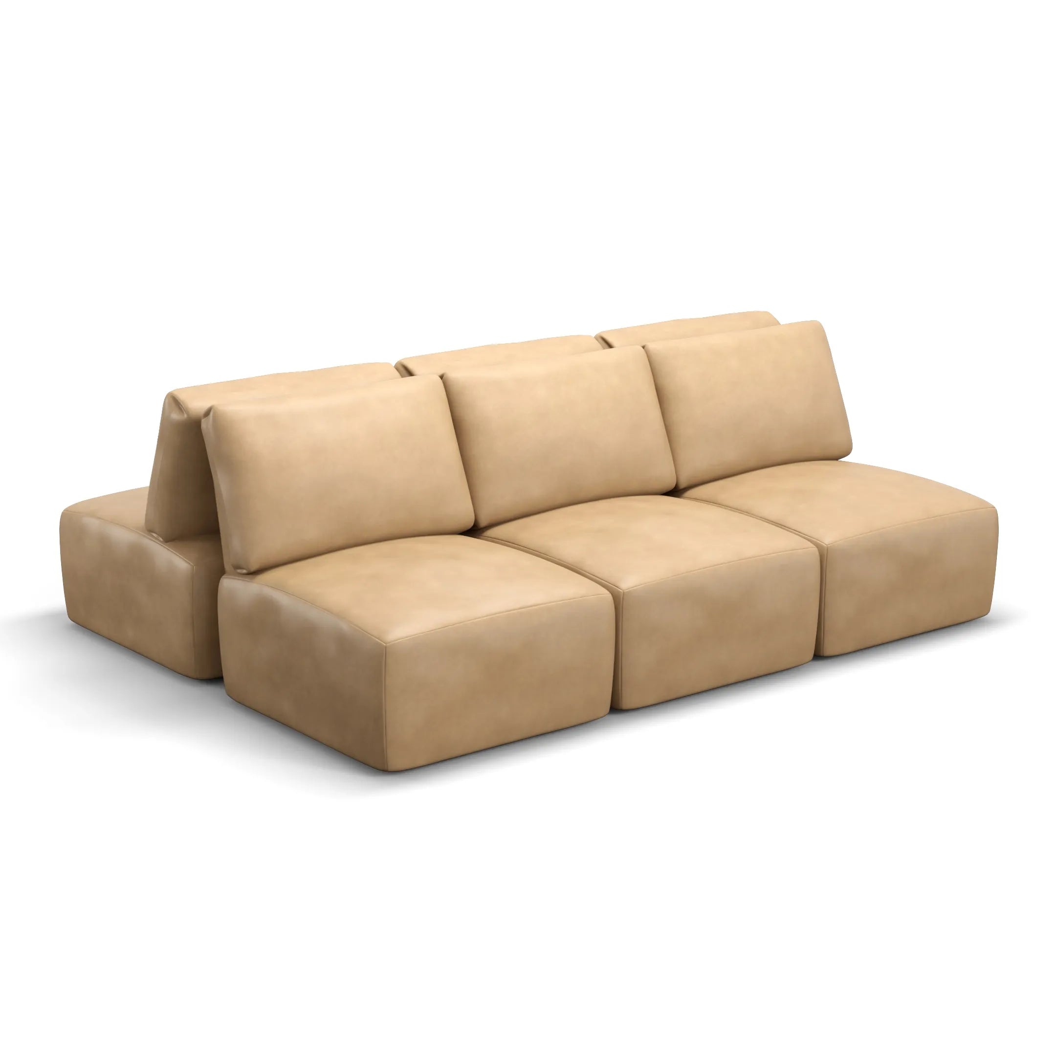 Sofá Damie Na Caixa Modular 6 Lugares em formato Ilha + Apoio de Pé Grátis (Puff)