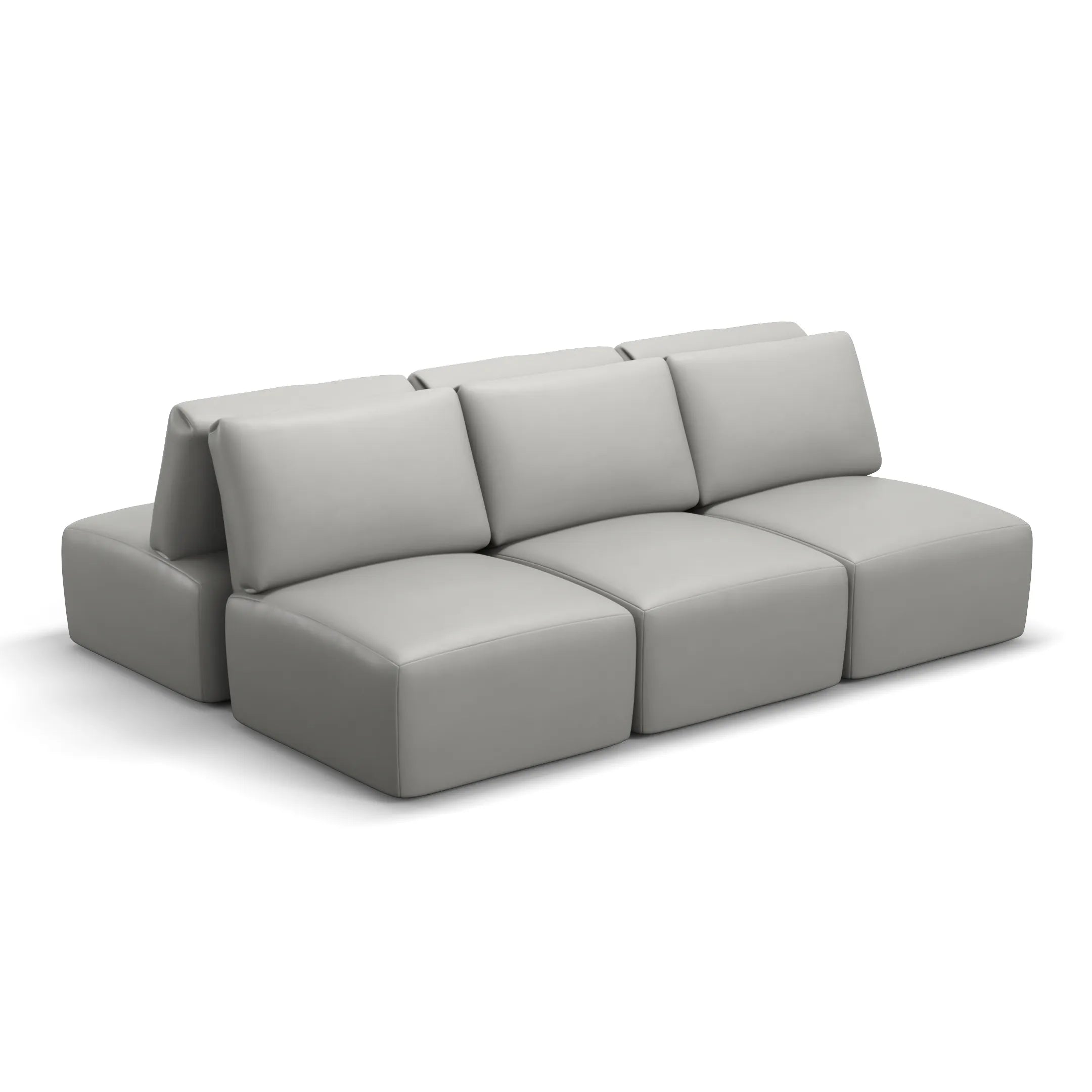 Sofá Damie Na Caixa Modular 6 Lugares em formato Ilha + Apoio de Pé Grátis (Puff)