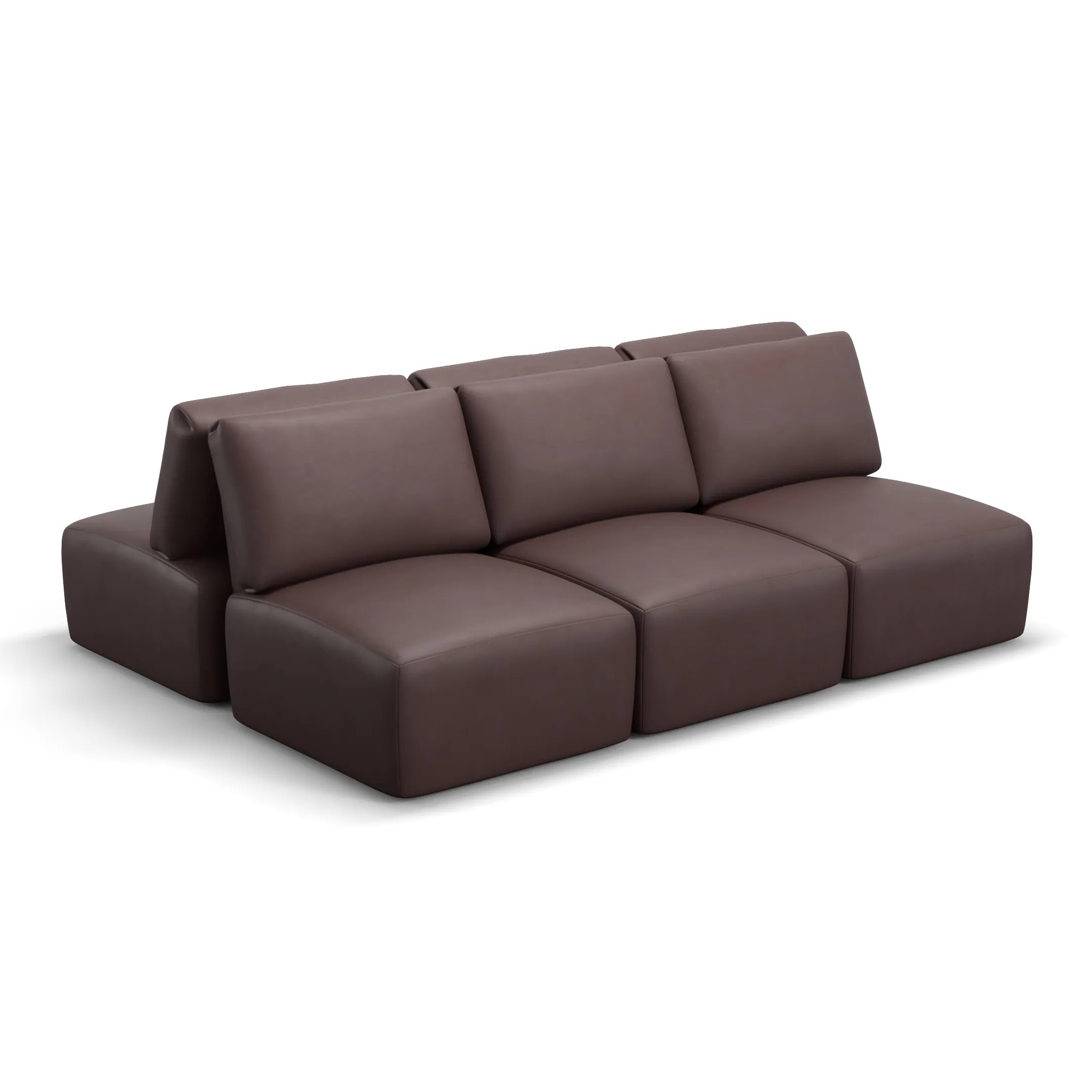 Sofá Damie Na Caixa Modular 6 Lugares em formato Ilha + Apoio de Pé Grátis (Puff)