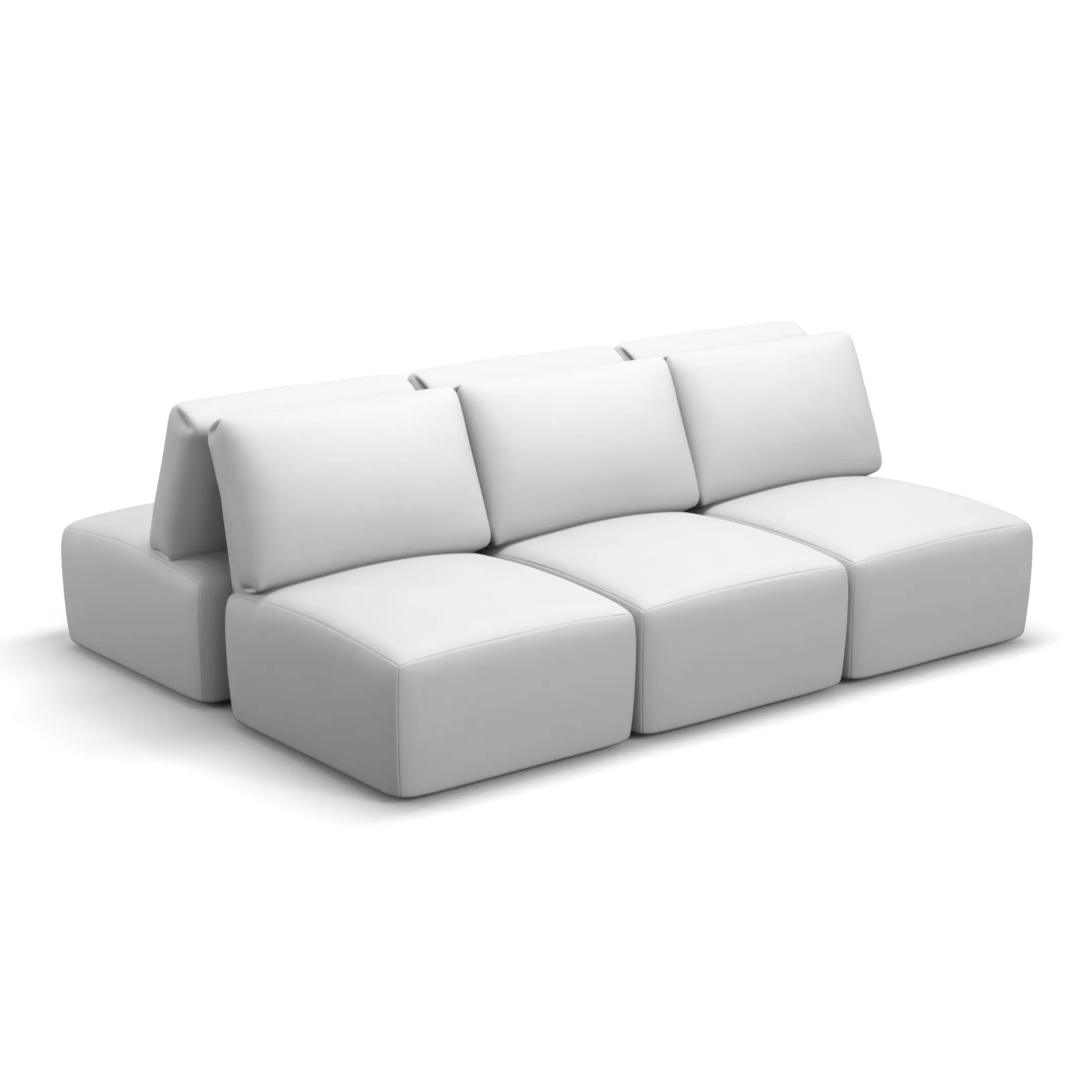 Sofá Damie Na Caixa Modular 6 Lugares em formato Ilha + Apoio de Pé Grátis (Puff)