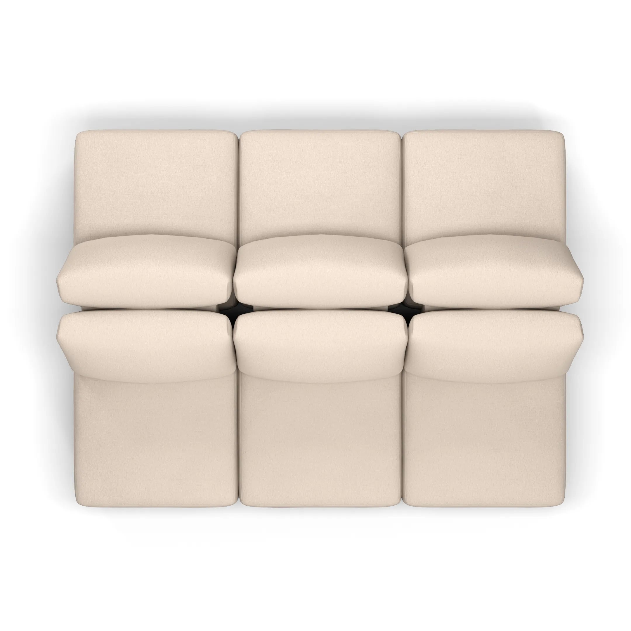 Sofá Damie Na Caixa Modular 6 Lugares em formato Ilha + Apoio de Pé Grátis (Puff)