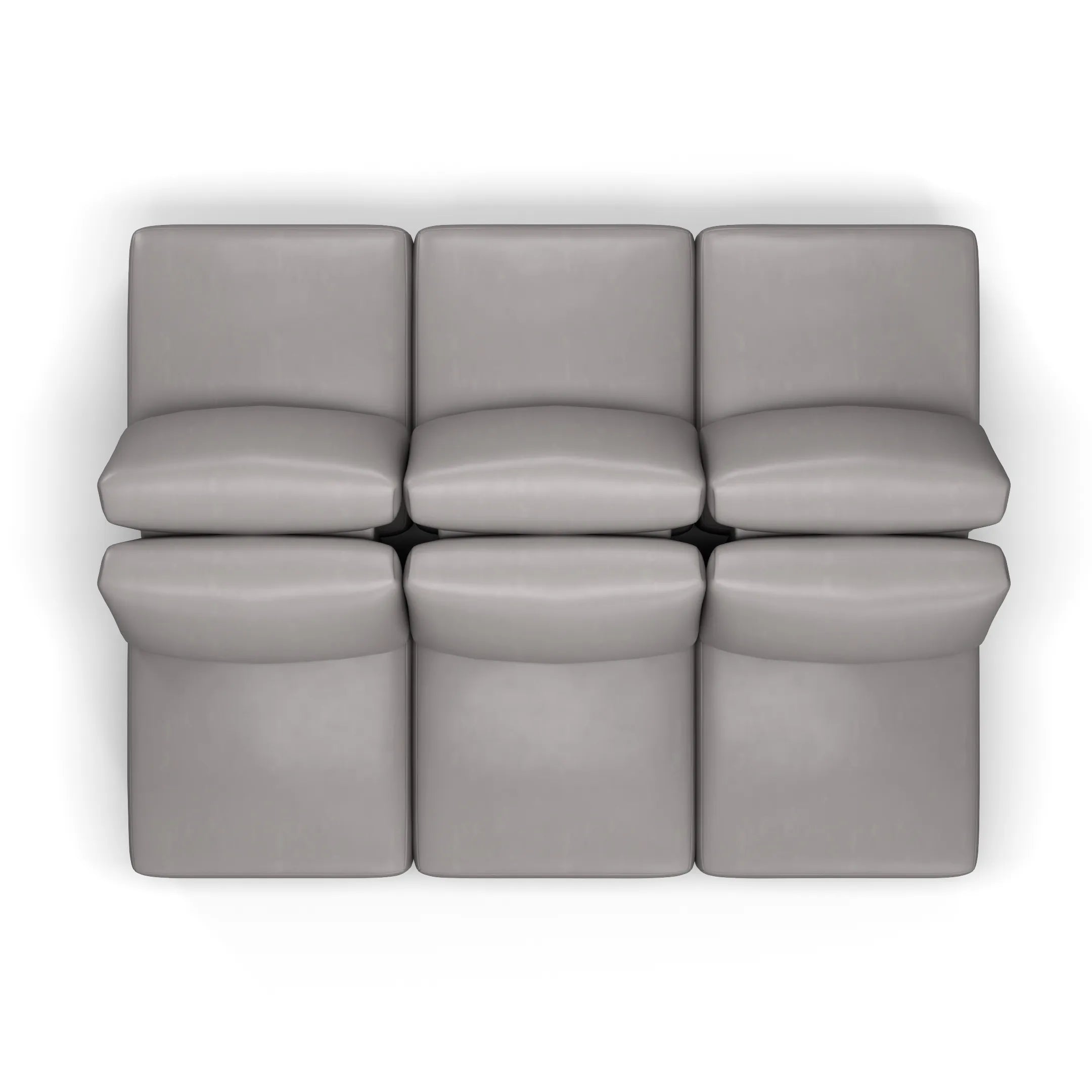 Sofá Damie Na Caixa Modular 6 Lugares em formato Ilha + Apoio de Pé Grátis (Puff)