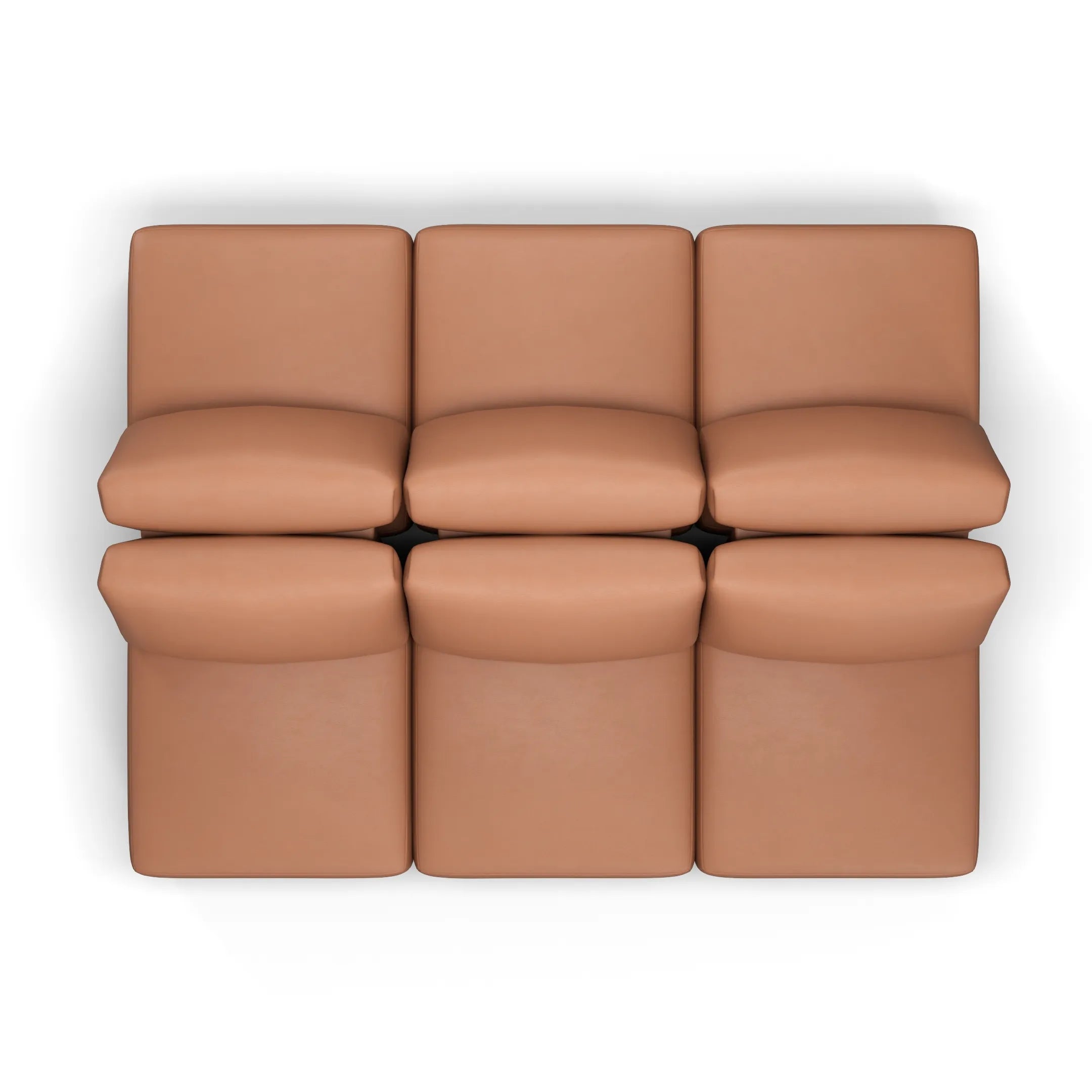 Sofá Damie Na Caixa Modular 6 Lugares em formato Ilha + Apoio de Pé Grátis (Puff)