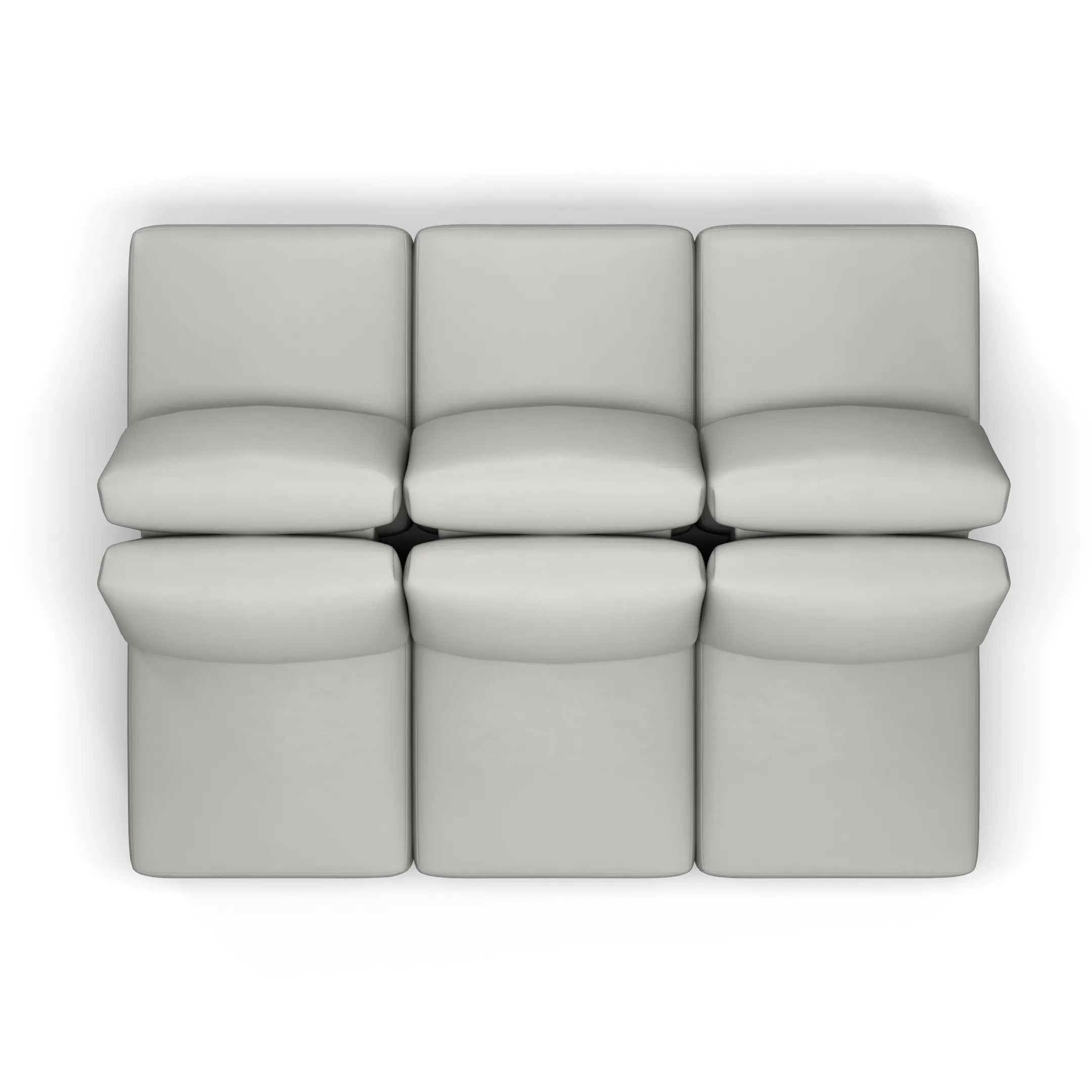 Sofá Damie Na Caixa Modular 6 Lugares em formato Ilha + Apoio de Pé Grátis (Puff)