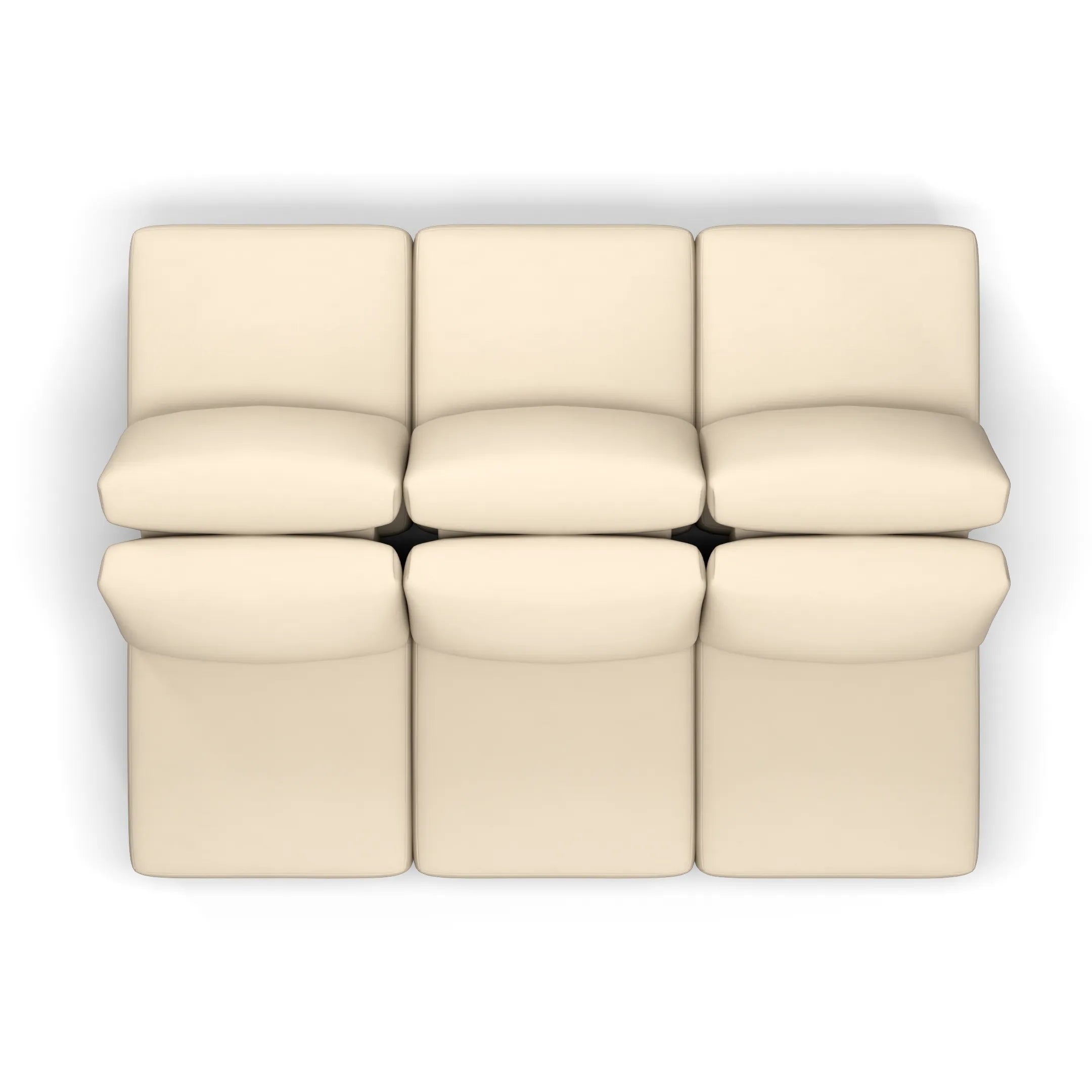 Sofá Damie Na Caixa Modular 6 Lugares em formato Ilha + Apoio de Pé Grátis (Puff)